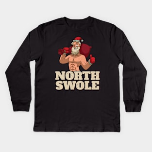 North Swole gym Kids Long Sleeve T-Shirt